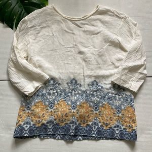 J Jill pure gauze cotton tunic shirt top